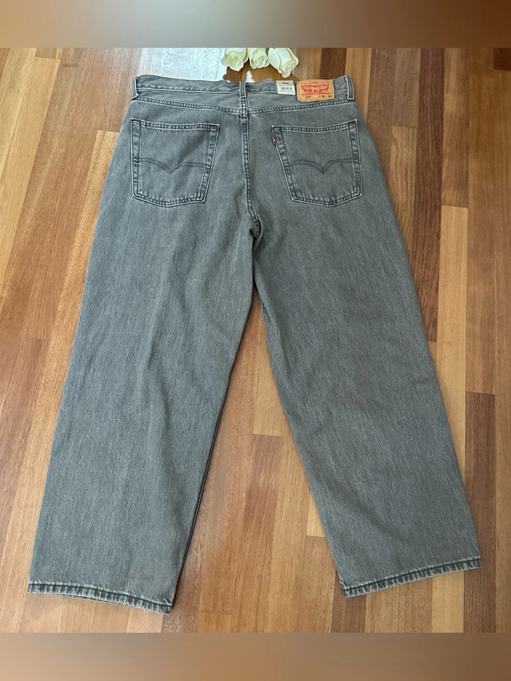 Levi's Men's Washed Gray Straight Jeans